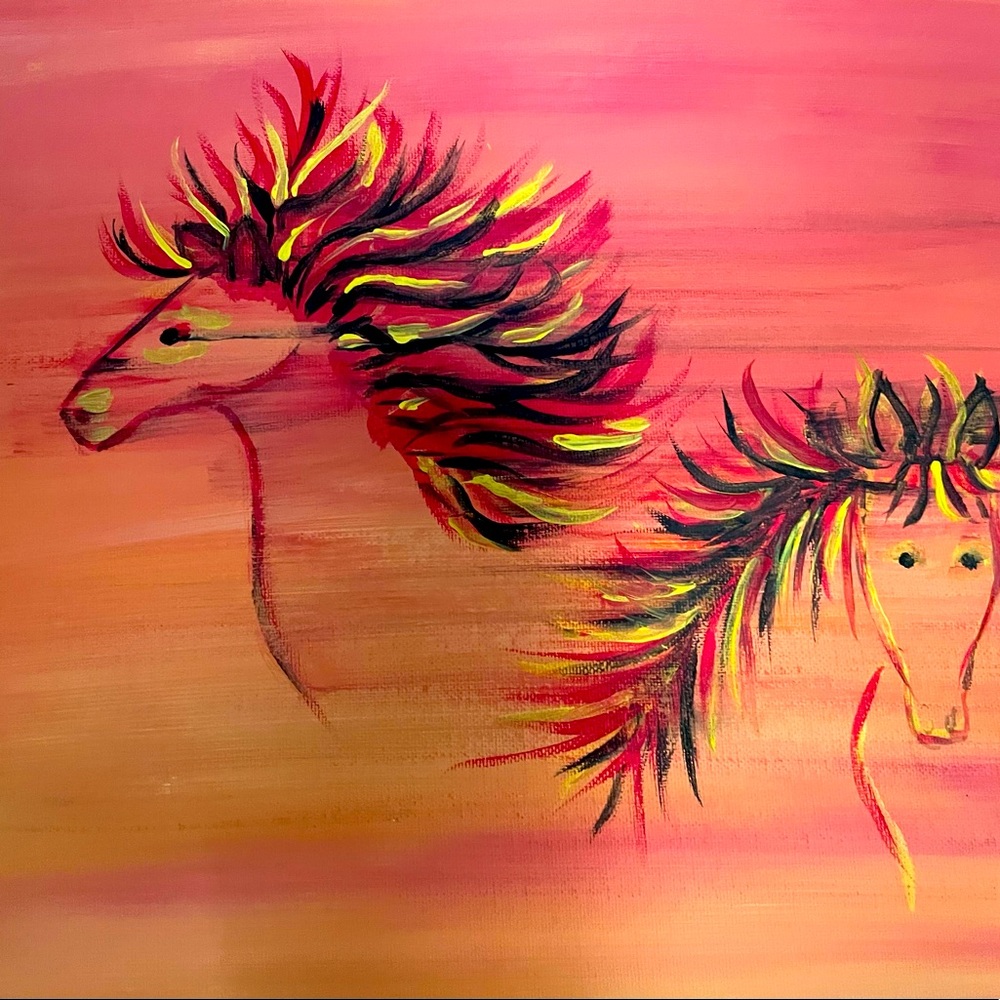Original acrylic One of a kind hand painted.